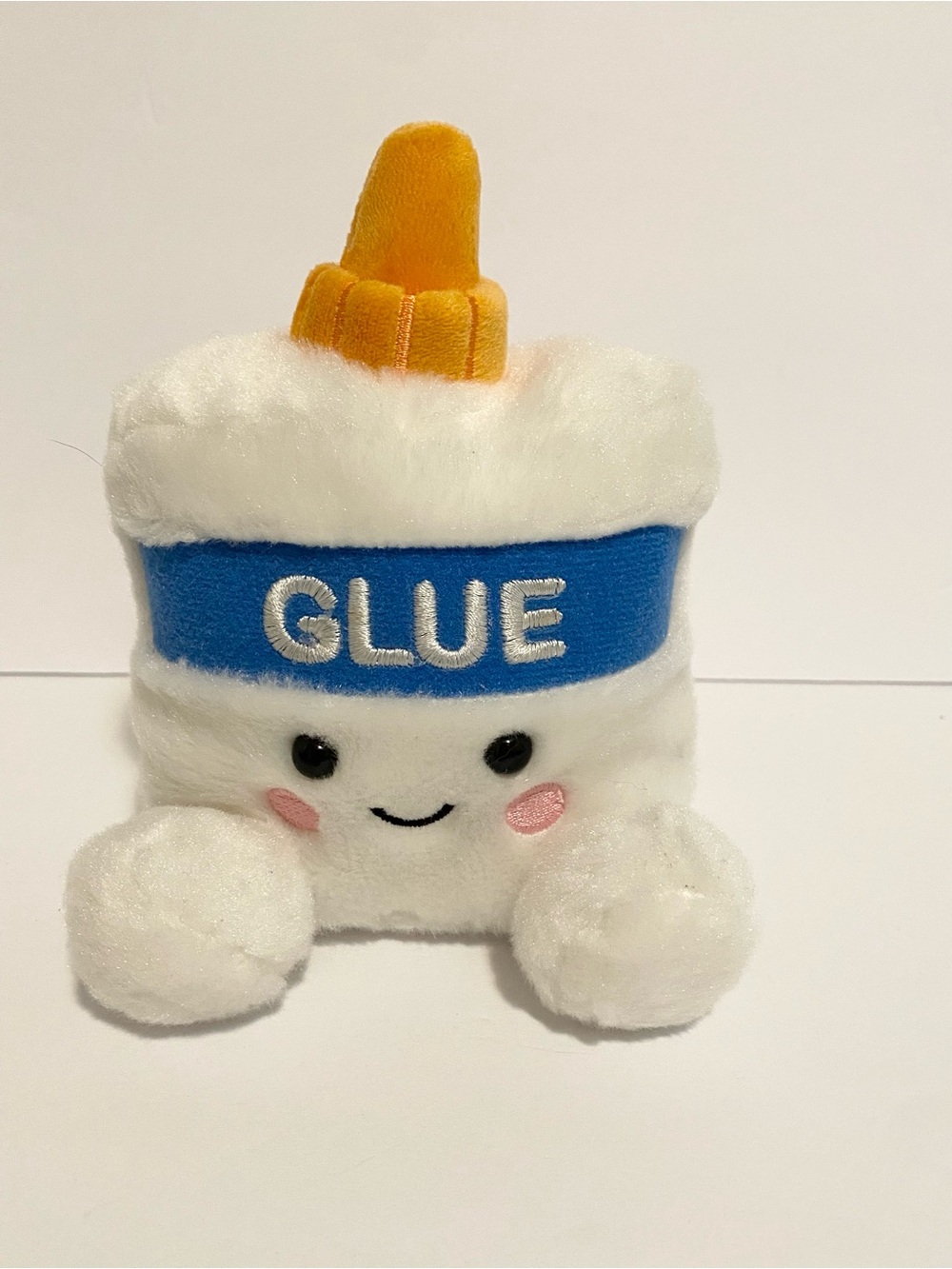 Palm Pals Glue Bottle Kawaii Aurora World Plush Stationary Stuffed Toy 5” Beanie